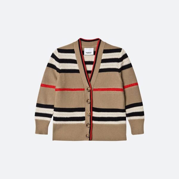 Stripe Cashmere Cardigan